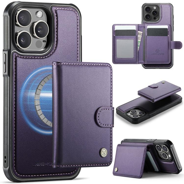 JEEHOOD J09 Buckle Card Bag MagSafe Magnetic Style RFID Leather Phone Case… JEEHOOD J09 Buckle Card Bag MagSafe Magnetic Style RFID Leather Phone Case…