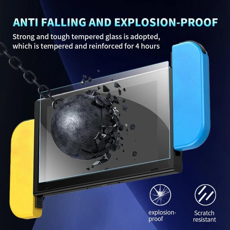 Dust-Free Warehouse HD Curved Edge Tempered Film, For Nintendo Switch 2, For Nintendo Switch OLED...