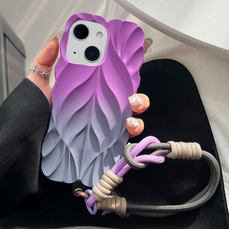 Thickened 3D Leaf Pattern Two-Color Oil-Sprayed TPU Phone Case with Strap, For iPhone 15… Thickened 3D Leaf Pattern Two-Color Oil-Sprayed TPU Phone Case with Strap, For iPhone 15…