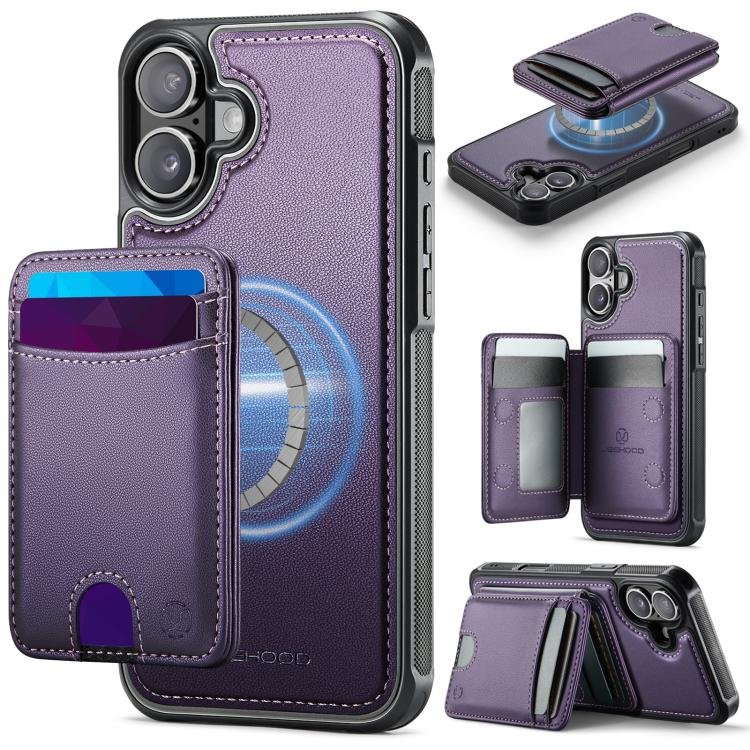 JEEHOOD J10 Flip Card Bag MagSafe Split RFID Leather Phone Case, For iPhone 1… JEEHOOD J10 Flip Card Bag MagSafe Split RFID Leather Phone Case, For iPhone 1…
