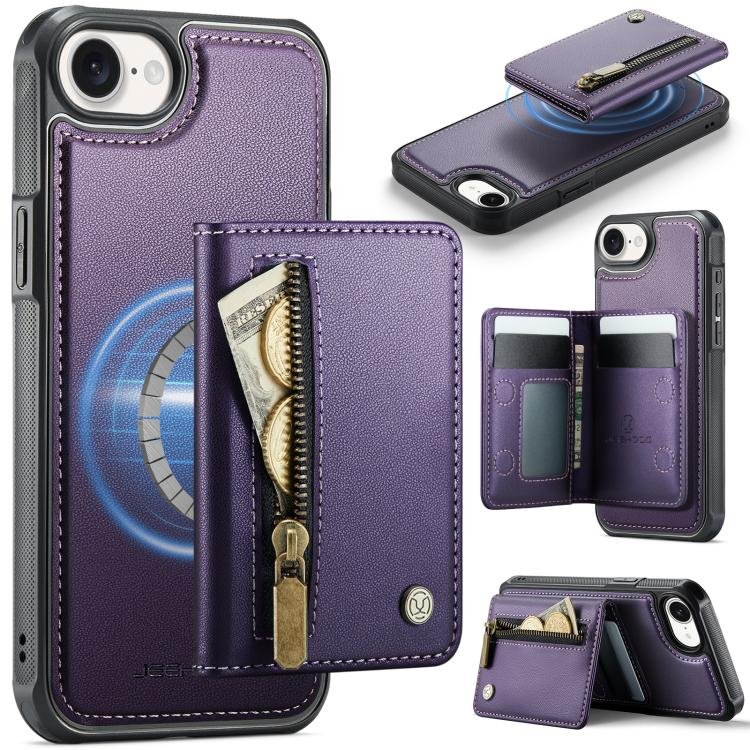JEEHOOD J12 Exquisite RFID MagSafe Zipper Card Bag Phone Case…