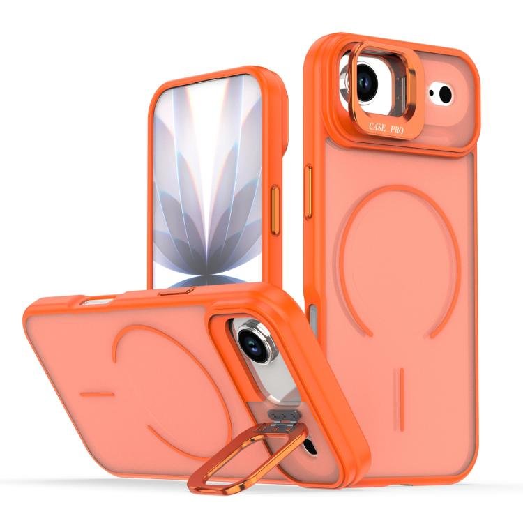 Bright Color Frosted Skin-feel Camera Bracket Magsafe Phone Case, For iPhone Air…