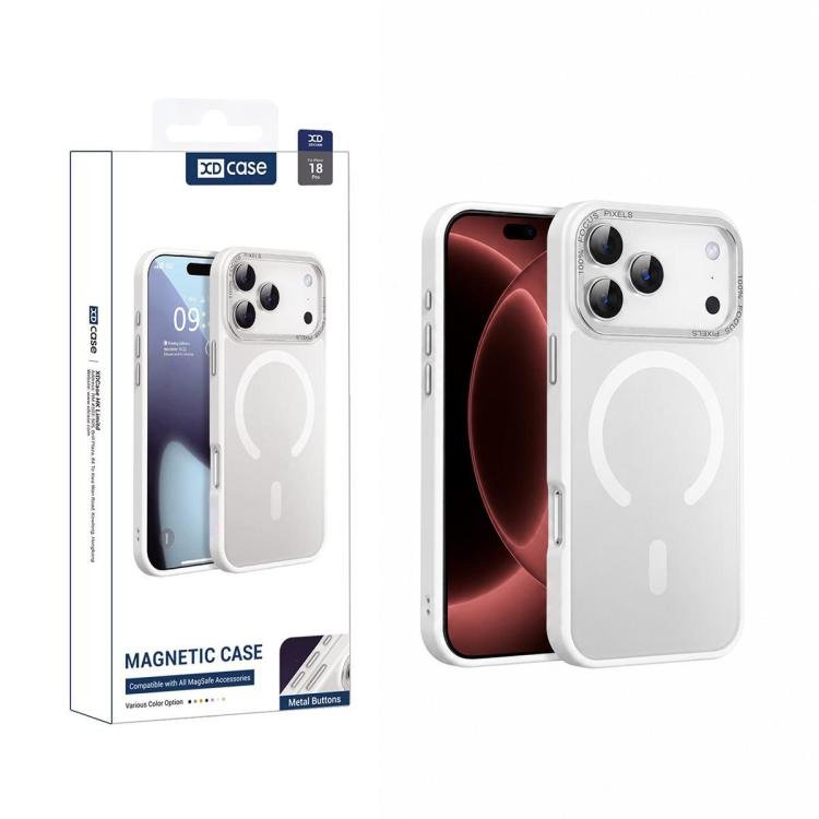 XDcase Metal Lens Frame Skin Feel Magnetic Phone Case, For iPhone 18 Pro