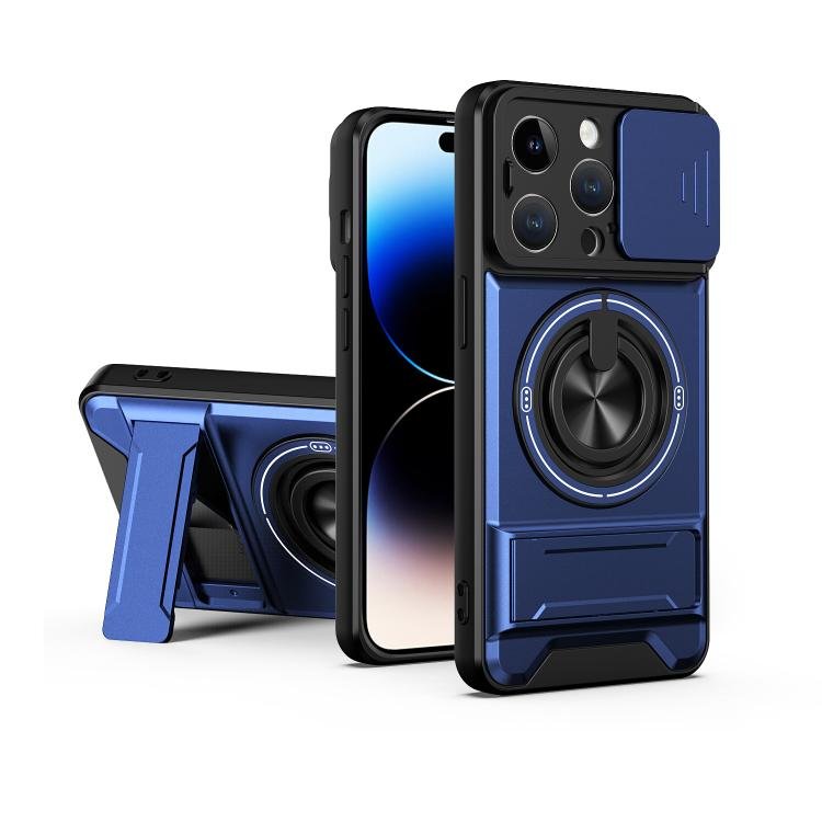Lens Sliding Window Multifunctional Magnetic Shockproof Phone Case, For iPhone 14 Pro… Lens Sliding Window Multifunctional Magnetic Shockproof Phone Case, For iPhone 14 Pro…