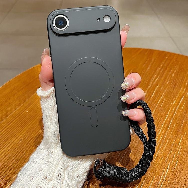 Solid Color Liquid Silicone Magnetic Phone Case with Lanyard, For iPhone Air