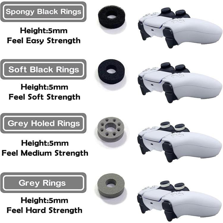 XDcase 16pcs Sponge Aiming Precision Rings for PS4 / PS5 / Xbox / Switch / Google Stadia, 16PCS