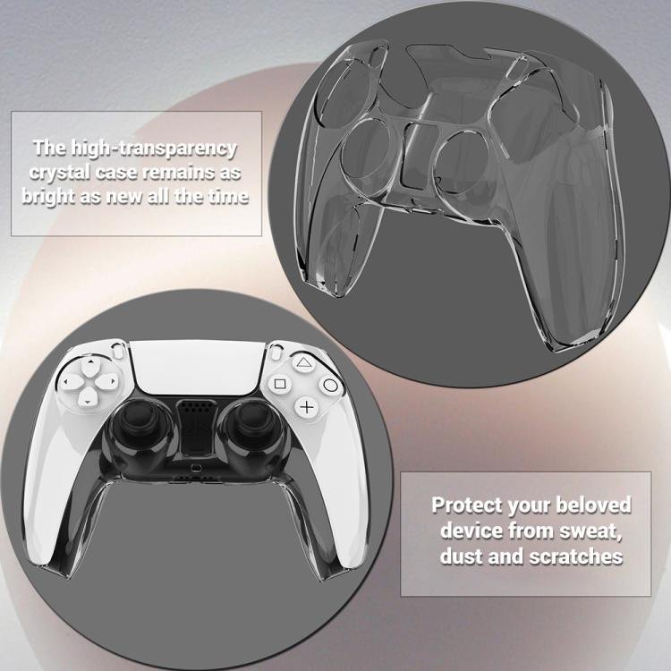 XDcase 2pcs Game Controller Split Crystal PC Protective Case, For Sony PS5