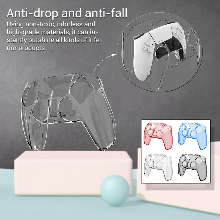 XDcase 2pcs Game Controller Split Crystal PC Protective Case, For Sony PS5