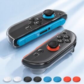 XDcase 1 Pair Clear TPU Protective Case & Joystick Caps Set, For Nintendo Switch 2 Joy-Con...