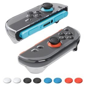 XDcase 1 Pair Crystal PC Protective Case & Joystick Caps Set, For Nintendo Switch 2 Joy-Con...