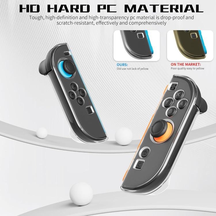 XDcase 1 Pair Crystal PC Protective Case & Joystick Caps Set, For Nintendo Switch 2 Joy-Con...