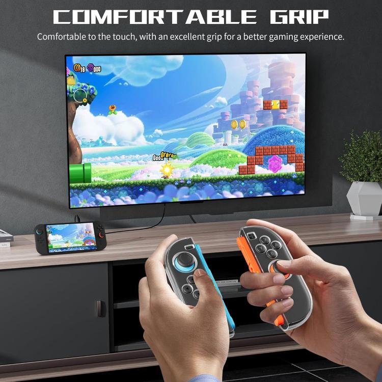 XDcase 1 Pair Crystal PC Protective Case & Joystick Caps Set, For Nintendo Switch 2 Joy-Con...