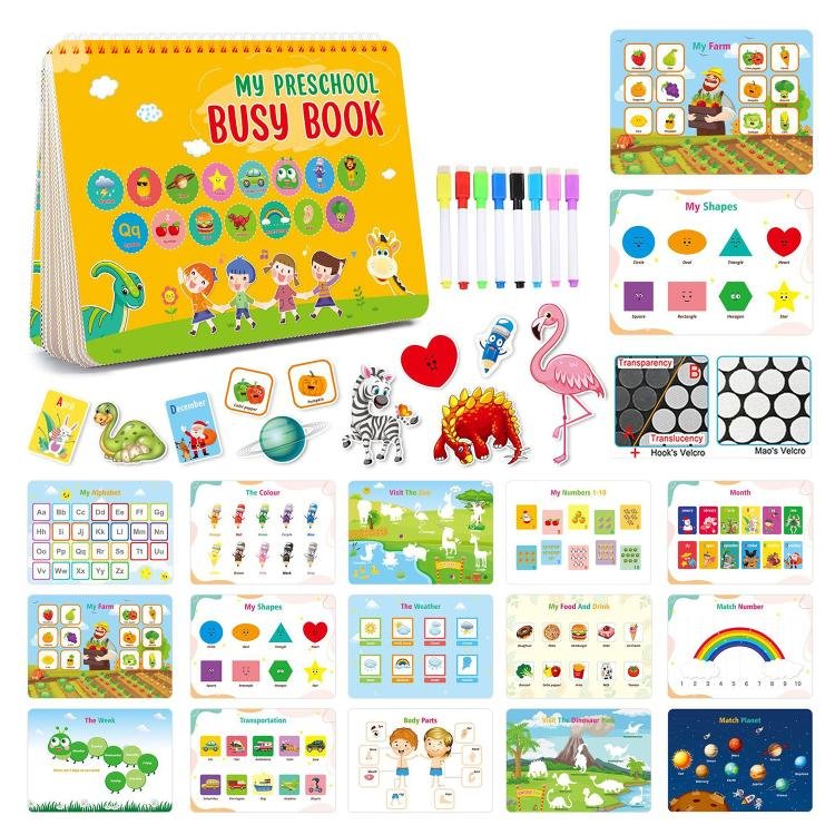 Montessori Kids Early Education Busy Book Toy Montessori Kids Early Education Busy Book Toy