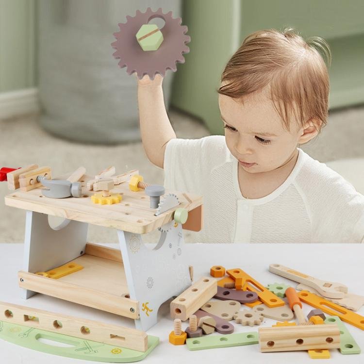 Simulation DIY Children Pretend Play Multifunctional Wooden Tool Bench Simulation DIY Children Pretend Play Multifunctional Wooden Tool Bench