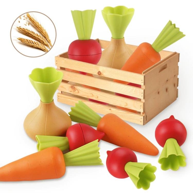 Wheat Straw Simulation Vegetable Planting Children Pretend Play Early Education Toy Wheat Straw Simulation Vegetable Planting Children Pretend Play Early Education Toy