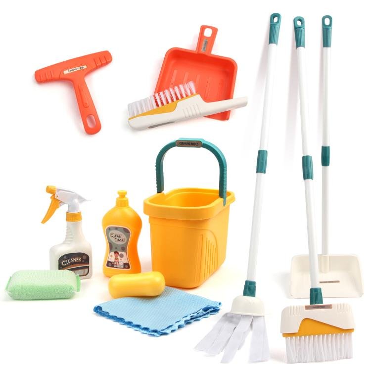 Children Pretend Play Simulation Mini Cleaning Kit, 6801-49 12pcs / Set… Children Pretend Play Simulation Mini Cleaning Kit, 6801-49 12pcs / Set…