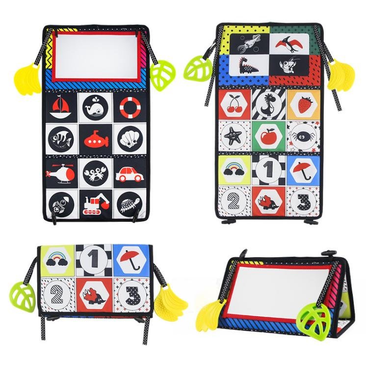 Early Childhood Education Foldable Cloth Book Toy with Distorting Mirror, Num… Early Childhood Education Foldable Cloth Book Toy with Distorting Mirror, Num…