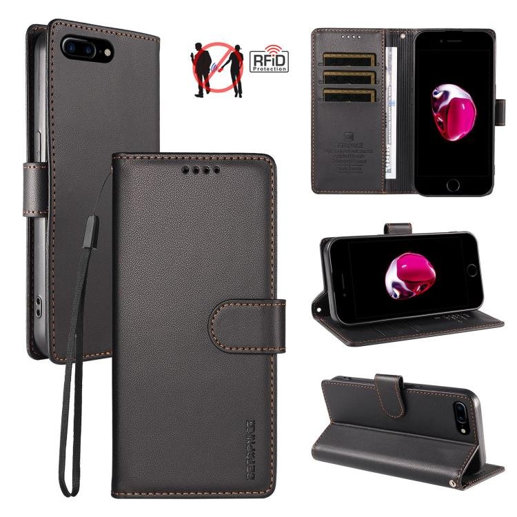 BETOPNICE Pearlescent RFID Vegan Leather Phone Case with Strap, For iPhone 8 Plus / 7 Plus BETOPNICE Pearlescent RFID Vegan Leather Phone Case with Strap, For iPhone 8 Plus / 7 Plus