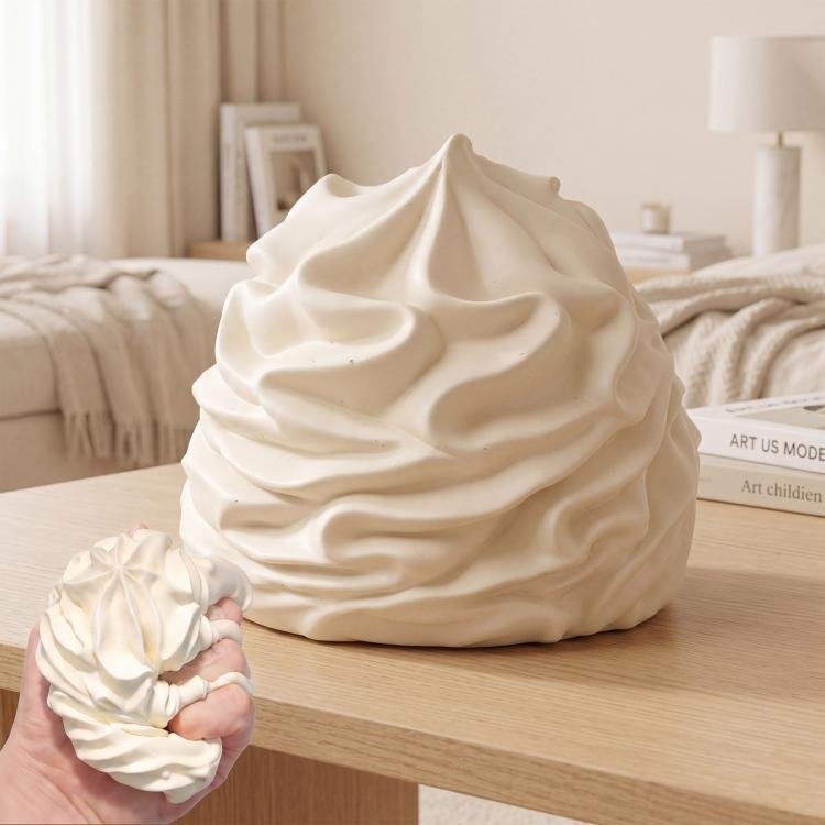 DOWMOO White Creamy Silicone Stress Relief Squeezable Toy DOWMOO White Creamy Silicone Stress Relief Squeezable Toy