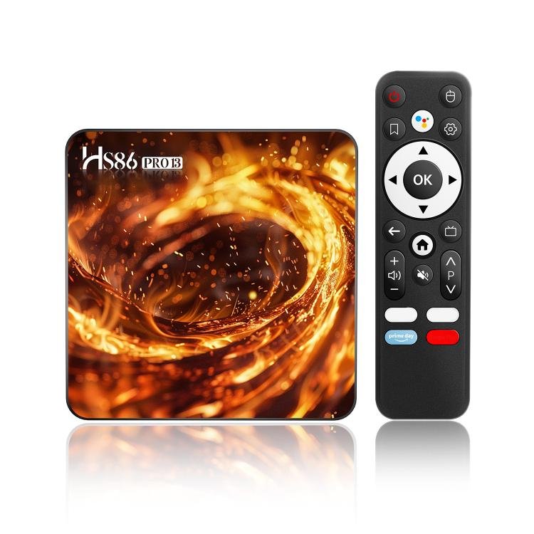 HS86 PRO13 Android 14 Wifi 6 BT 5.4 4K TV Box, EU Plug, AU Plug, UK Plug… HS86 PRO13 Android 14 Wifi 6 BT 5.4 4K TV Box, EU Plug, AU Plug, UK Plug…