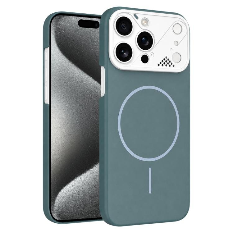 Ultra-thin Gold Armor PC Magnetic Phone Case, For iPhone 15 Pro Max