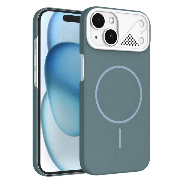 Ultra-thin Gold Armor PC Magnetic Phone Case, For iPhone 15