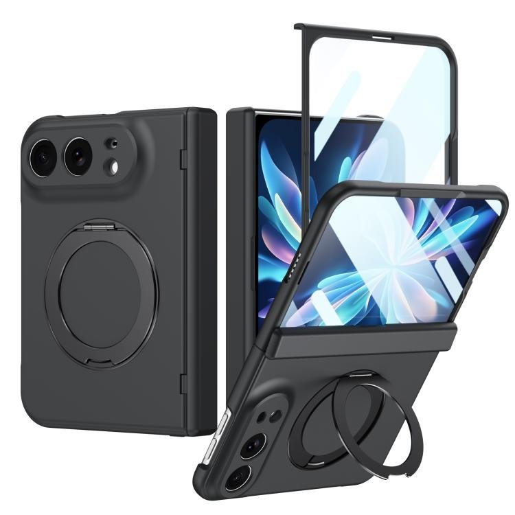 Rotation Magnetic Ring Holder Hinge Integrated Film Phone Case, For iPhone Duo Rotation Magnetic Ring Holder Hinge Integrated Film Phone Case, For iPhone Duo
