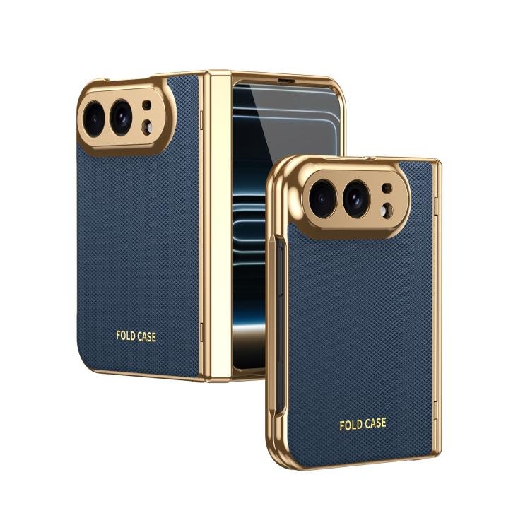 Electroplated PC Fold Shockproof Vegan Leather Phone Case, For iPhone Duo Electroplated PC Fold Shockproof Vegan Leather Phone Case, For iPhone Duo