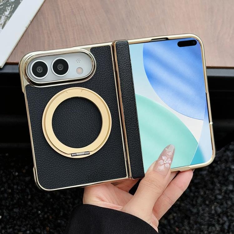 Litchi Texture Electroplated Rotating Bracket Magnetic Phone Case… Litchi Texture Electroplated Rotating Bracket Magnetic Phone Case…
