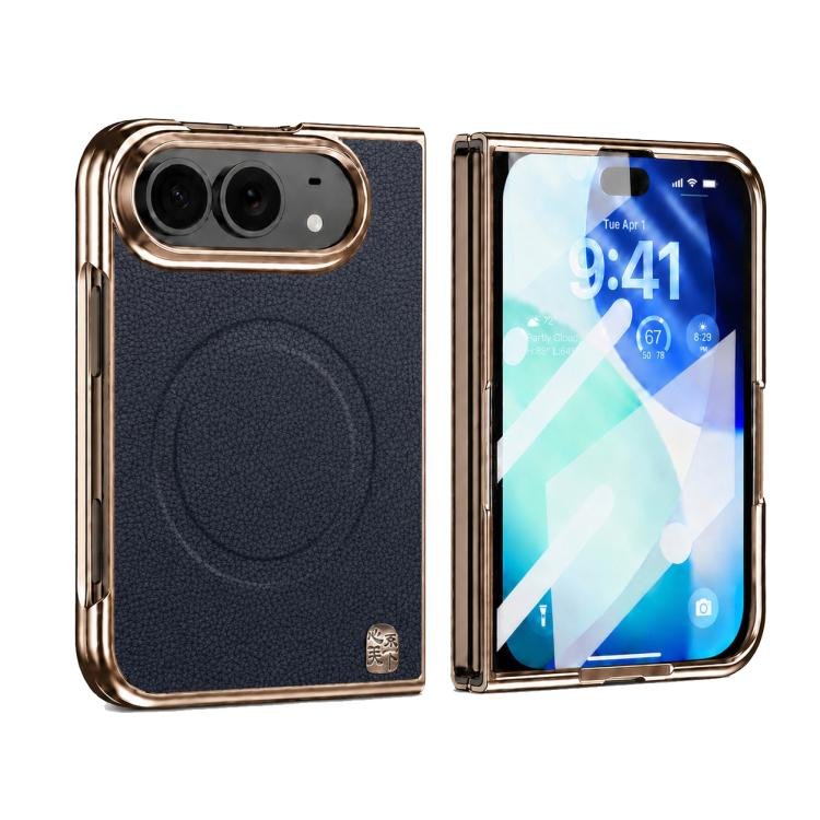 Litchi-Grain Magnetic Integrated Screen Protector Phone Case, For iPhone Duo Litchi-Grain Magnetic Integrated Screen Protector Phone Case, For iPhone Duo