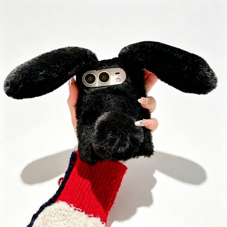 Foldable Plush Rabbit TPU Phone Case, For iPhone Duo Foldable Plush Rabbit TPU Phone Case, For iPhone Duo