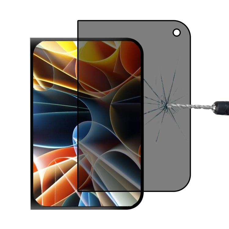 Dustproof 28-Degree Privacy Tempered Glass Film, For iPhone Duo Outer Screen