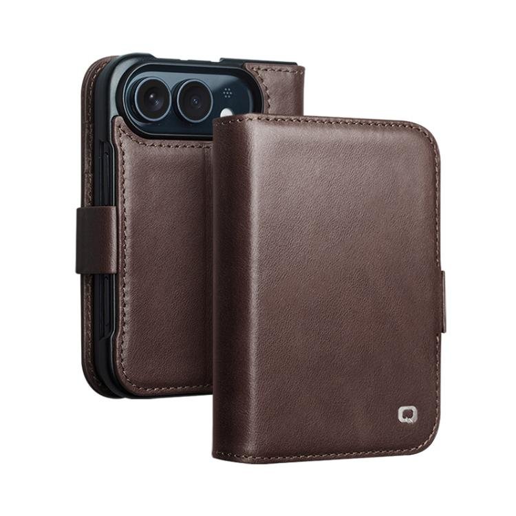 QIALINO Vintage Calfskin Genuine Leather Phone Case, For iPhone Duo QIALINO Vintage Calfskin Genuine Leather Phone Case, For iPhone Duo