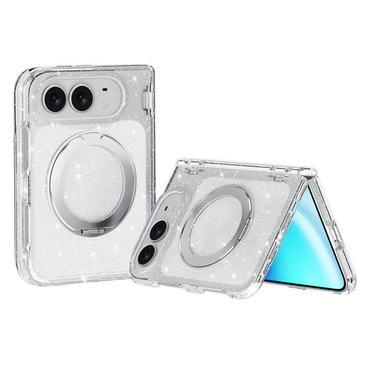 Terminator Style Glitter Powder Magnetic Holder Phone Case, For iPhone Duo Terminator Style Glitter Powder Magnetic Holder Phone Case, For iPhone Duo