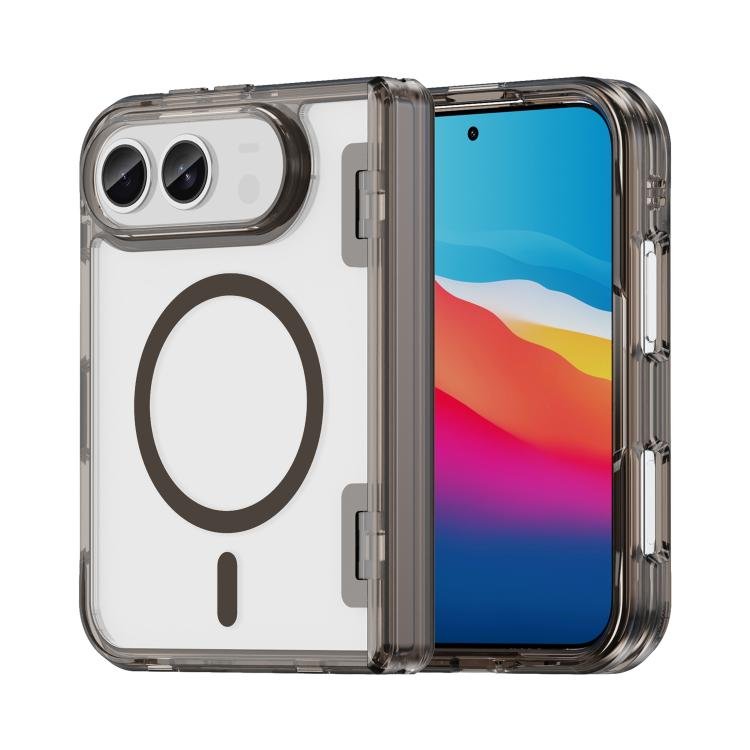 PC Hybrid TPU Airbag Folding Center Axis Magnetic Phone Case, For iPhone Duo PC Hybrid TPU Airbag Folding Center Axis Magnetic Phone Case, For iPhone Duo