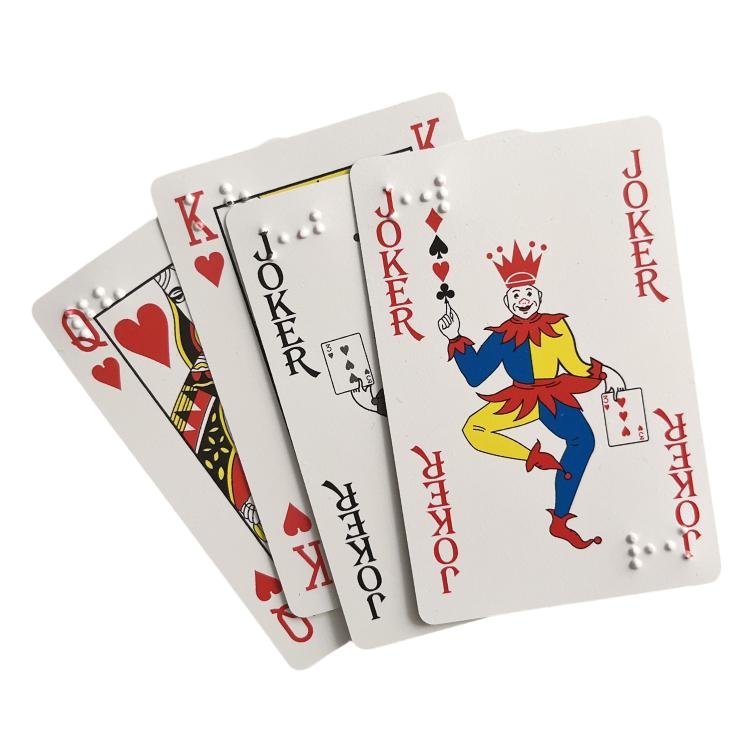 Braille Plastic Playing Cards, Front Raised Markings, Back Raised Markings Braille Plastic Playing Cards, Front Raised Markings, Back Raised Markings