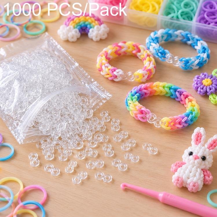 S-Clips DIY Bracelet Accessories for Rainbow Rubber Bands, 1000 PCS/Pack…