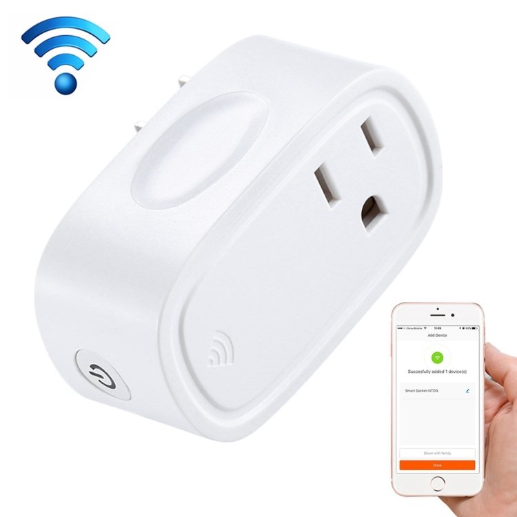 JH-G09U 15A 2.4GHz WiFi Control Hubless Smart Home Power Socket Works with Al… JH-G09U 15A 2.4GHz WiFi Control Hubless Smart Home Power Socket Works with Al…