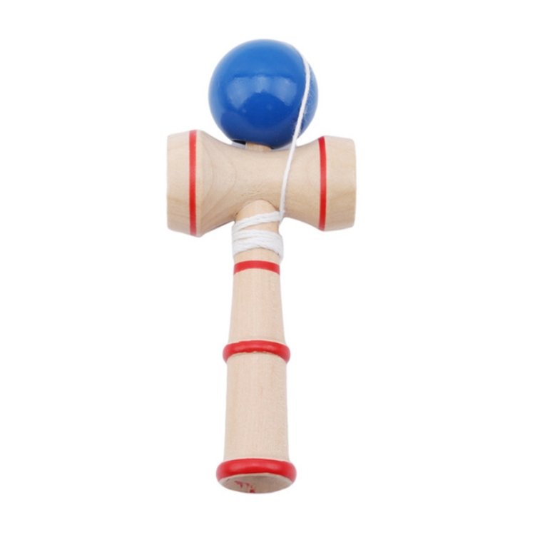 Classic Wooden Skill Toy Kendama with Extra String, Size: 13.5 x 5.5cm Classic Wooden Skill Toy Kendama with Extra String, Size: 13.5 x 5.5cm