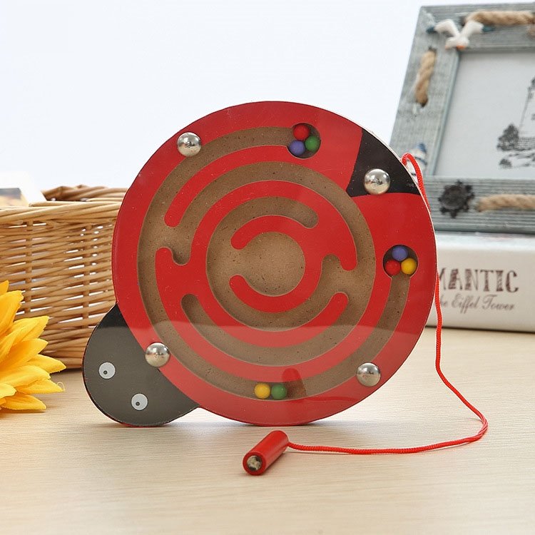 Children Puzzle Toy Wooden Magnetic Small Size Animal Maze, Ladybug, Tortoise… Children Puzzle Toy Wooden Magnetic Small Size Animal Maze, Ladybug, Tortoise…
