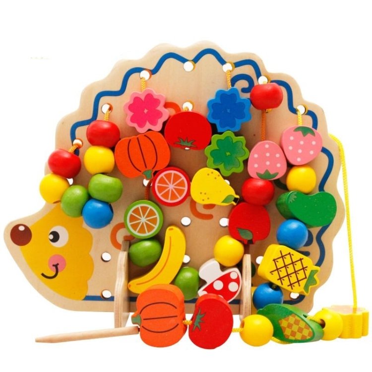 Early Learning Education Wooden Toys Hedgehog Fruit Beads Child Hand Eye Coordination Skills Development Educational Toys For Kids Early Learning Education Wooden Toys Hedgehog Fruit Beads Child Hand Eye Coordination Skills Development Educational Toys For Kids