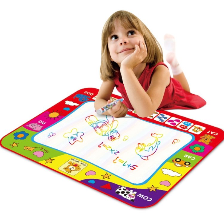 Children Rainbow Color Magic Doodle Water Drawing Mat with 2 Pen, Size: 80cm x 60cm Children Rainbow Color Magic Doodle Water Drawing Mat with 2 Pen, Size: 80cm x 60cm