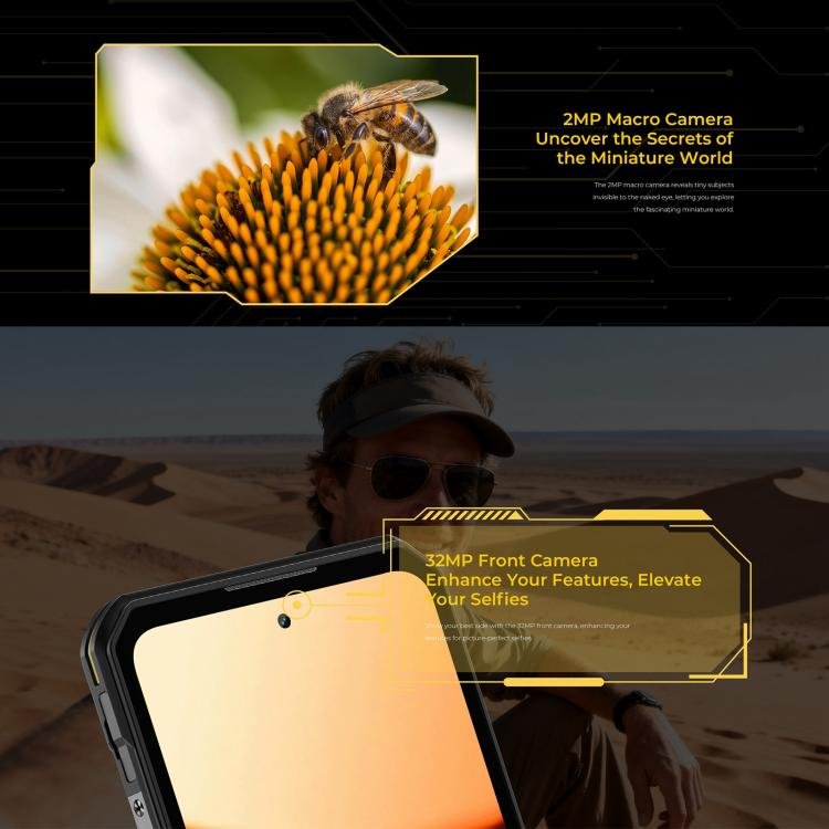 Oukitel WP60 Rugged Phone, 12GB+512GB, Night Vision, 108MP Camera, Side Fingerprint, 7.2 inch And...