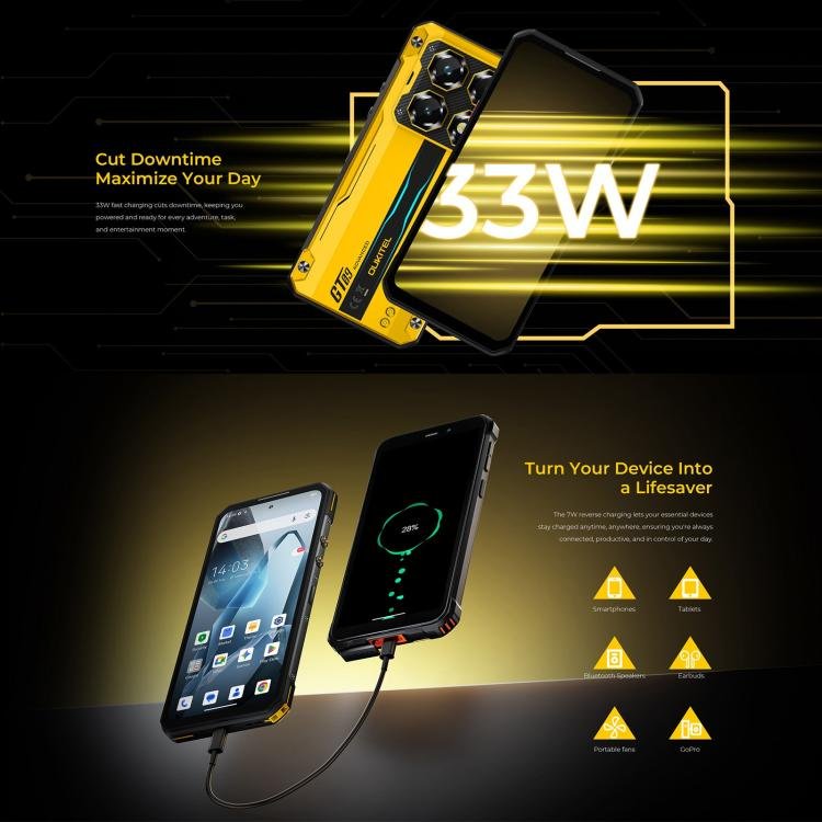 Oukitel WP60 Rugged Phone, 12GB+512GB, Night Vision, 108MP Camera, Side Fingerprint, 7.2 inch And...
