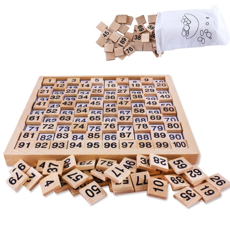 Wooden Montessori Teaching Kids Math 1 – 100 Consecutive Numbers Counting Board Plate Toy Wooden Montessori Teaching Kids Math 1 – 100 Consecutive Numbers Counting Board Plate Toy