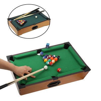 Tabletop Miniature Pool Table Billiards Games(Yellow) Tabletop Miniature Pool Table Billiards Games(Yellow)
