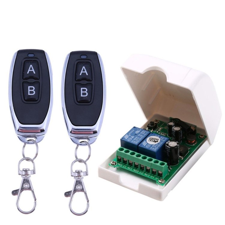 DC 12V 24V 48V Universal Electric Door RF Wireless Remote Control Relay Receiver Set DC 12V 24V 48V Universal Electric Door RF Wireless Remote Control Relay Receiver Set
