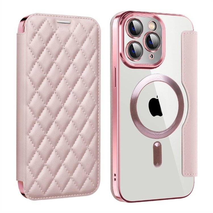 Shield Magsafe RFID Anti-theft Rhombus Leather Phone Case, For iPhone 11 Pro Max
