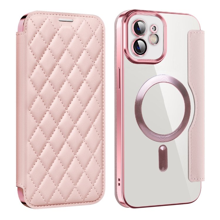 Shield Magsafe RFID Anti-theft Rhombus Leather Phone Case, For iPhone 12 Shield Magsafe RFID Anti-theft Rhombus Leather Phone Case, For iPhone 12