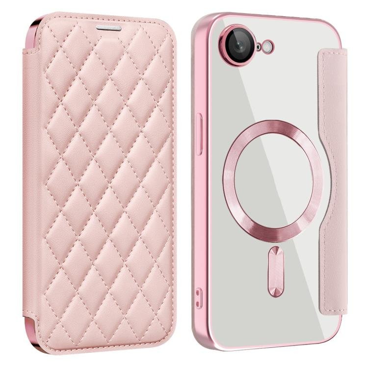 Shield Magsafe RFID Anti-theft Rhombus Leather Phone Case, For iPhone 17e / 16e Shield Magsafe RFID Anti-theft Rhombus Leather Phone Case, For iPhone 17e / 16e